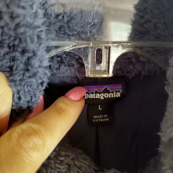 Patagonia los Gatos full zip fuzzy vest women's Sz L - Picture 5 of 5